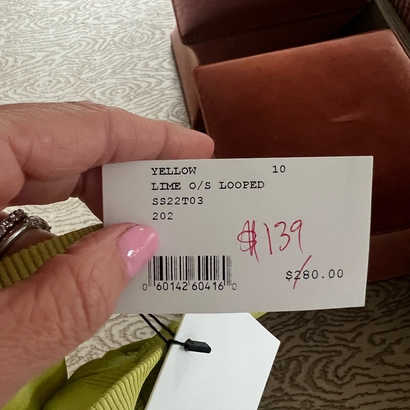 Ribbed yellow Christopher Esber crop top NWT - Picture 4 of 4